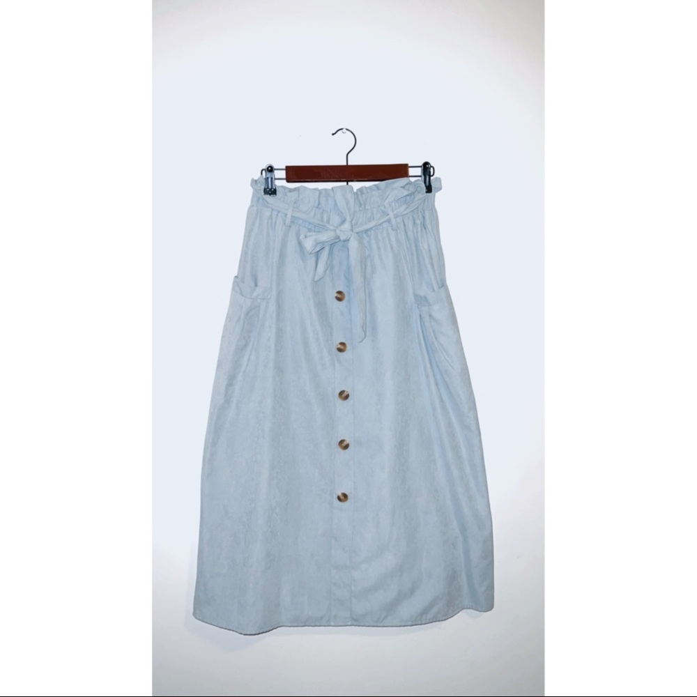 Midi Paper Bag Skirt